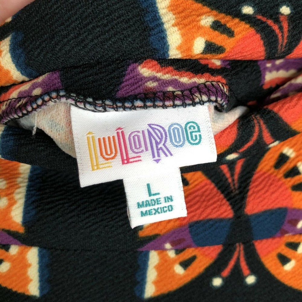 Lularoe Size Large Skirt Pencil Cassie Butterfly - Picture 5 of 9